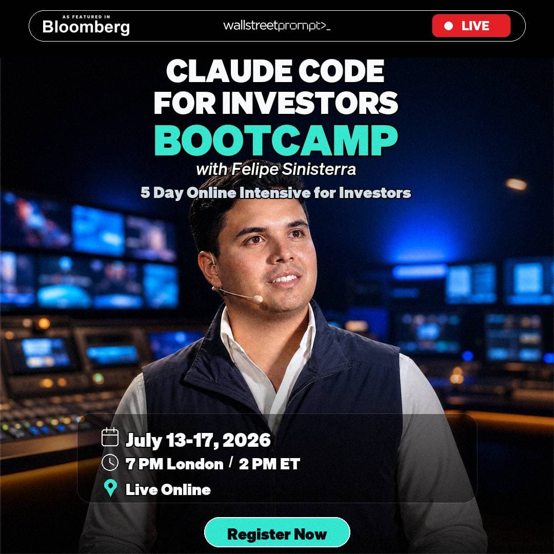 Last call - Claude Code for Investors cohort #2 starts on Monday