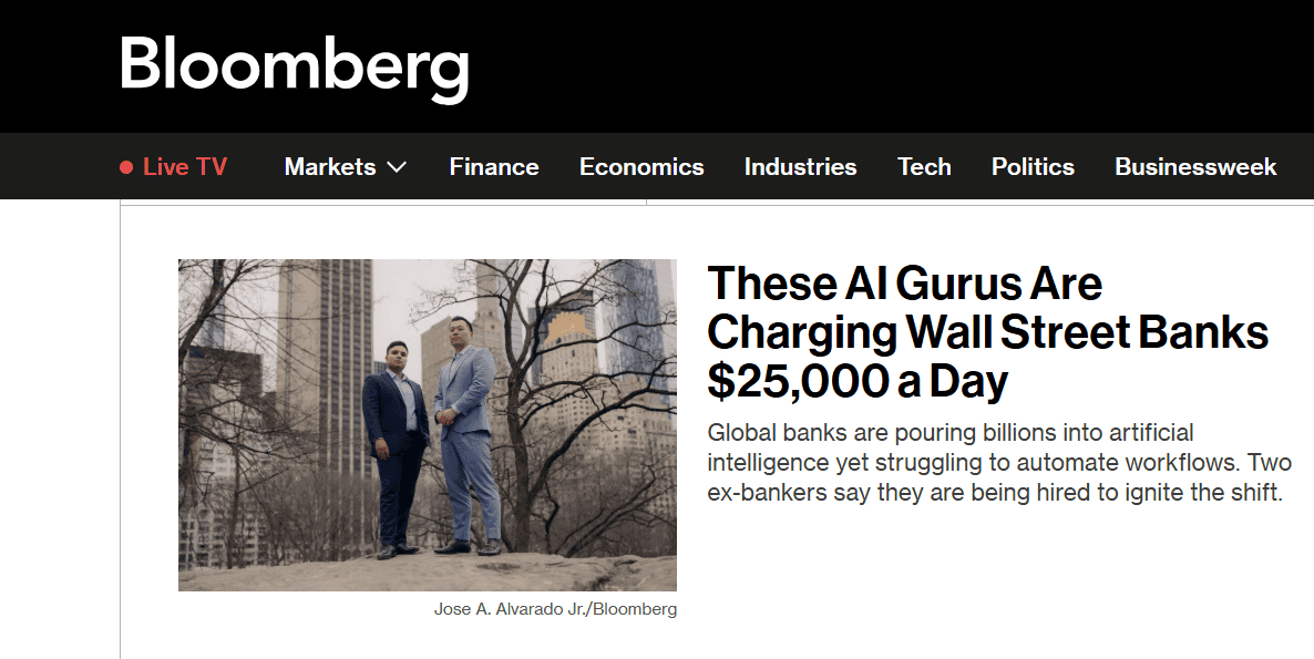 Bloomberg ran a story on us (we charge funds $25k a day for this)